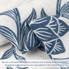 image:imageDriftAway Boho Linen Blend Kitchen Valance Curtain Blackout 18 Inch for Living Room Lined Rod Pocket Floral Farmhouse Country Short Curtains for Small Windows 1 PanelIvory Navy