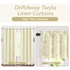 image:imageDriftAway Boho Linen Blend Kitchen Valance Curtain Blackout 18 Inch for Living Room Lined Rod Pocket Floral Farmhouse Country Short Curtains for Small Windows 1 PanelIvory Beige