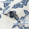 image:imageDriftAway Boho Linen Blend Kitchen Valance Curtain Blackout 18 Inch for Living Room Lined Rod Pocket Floral Farmhouse Country Short Curtains for Small Windows 1 PanelIvory Navy