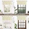 image:imageDriftAway Boho Linen Blend Kitchen Valance Curtain Blackout 18 Inch for Living Room Lined Rod Pocket Floral Farmhouse Country Short Curtains for Small Windows 1 PanelIvory Beige