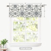 image:imageDriftAway Boho Linen Blend Kitchen Valance Curtain Blackout 18 Inch for Living Room Lined Rod Pocket Floral Farmhouse Country Short Curtains for Small Windows 1 PanelIvory Gray
