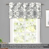 image:imageDriftAway Boho Linen Blend Kitchen Valance Curtain Blackout 18 Inch for Living Room Lined Rod Pocket Floral Farmhouse Country Short Curtains for Small Windows 1 PanelIvory Gray