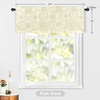 image:imageDriftAway Boho Linen Blend Kitchen Valance Curtain Blackout 18 Inch for Living Room Lined Rod Pocket Floral Farmhouse Country Short Curtains for Small Windows 1 PanelIvory Beige