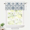 image:imageDriftAway Boho Linen Blend Kitchen Valance Curtain Blackout 18 Inch for Living Room Lined Rod Pocket Floral Farmhouse Country Short Curtains for Small Windows 1 PanelIvory Navy
