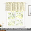image:imageDriftAway Boho Linen Blend Kitchen Valance Curtain Blackout 18 Inch for Living Room Lined Rod Pocket Floral Farmhouse Country Short Curtains for Small Windows 1 PanelIvory Beige