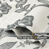 image:imageDriftAway Boho Linen Blend Kitchen Valance Curtain Blackout 18 Inch for Living Room Lined Rod Pocket Floral Farmhouse Country Short Curtains for Small Windows 1 PanelIvory Gray