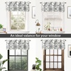 image:imageDriftAway Boho Linen Blend Kitchen Valance Curtain Blackout 18 Inch for Living Room Lined Rod Pocket Floral Farmhouse Country Short Curtains for Small Windows 1 PanelIvory Gray