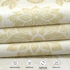 image:imageDriftAway Boho Linen Blend Kitchen Valance Curtain Blackout 18 Inch for Living Room Lined Rod Pocket Floral Farmhouse Country Short Curtains for Small Windows 1 PanelIvory Beige
