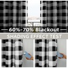 image:imageDriftAway Buffalo Plaid Blackout Curtains 2 Panels W52 x L63 BlackBlack