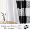 image:imageDriftAway Buffalo Plaid Blackout Curtains 2 Panels W52 x L63 BlackBlack