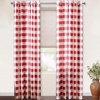 image:imageDriftAway Buffalo Plaid Blackout Curtains 2 Panels W52 x L63 BlackRed