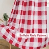 image:imageDriftAway Buffalo Plaid Blackout Curtains 2 Panels W52 x L63 BlackRed