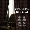 image:imageDriftAway Buffalo Plaid Blackout Curtains 2 Panels W52 x L63 BlackRed