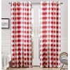 image:imageDriftAway Buffalo Plaid Blackout Curtains 2 Panels W52 x L63 BlackRed