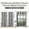 image:imageDriftAway Buffalo Plaid Blackout Curtains 2 Panels W52 x L63 BlackWovenblack