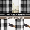 image:imageDriftAway Buffalo Plaid Blackout Curtains 2 Panels W52 x L63 BlackWovenblack