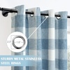 image:imageDriftAway Buffalo Plaid Blackout Curtains 2 Panels W52 x L63 BlackWovendusty Blue