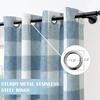 image:imageDriftAway Buffalo Plaid Blackout Curtains 2 Panels W52 x L63 BlackWovendusty Blue