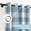 image:imageDriftAway Buffalo Plaid Blackout Curtains 2 Panels W52 x L63 BlackWovendusty Blue