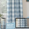 image:imageDriftAway Buffalo Plaid Blackout Curtains 2 Panels W52 x L63 BlackWovendusty Blue