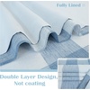 image:imageDriftAway Buffalo Plaid Blackout Curtains 2 Panels W52 x L63 BlackWovendusty Blue