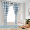 image:imageDriftAway Buffalo Plaid Blackout Curtains 2 Panels W52 x L63 BlackWovendusty Blue