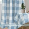image:imageDriftAway Buffalo Plaid Blackout Curtains 2 Panels W52 x L63 BlackWovendusty Blue