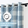 image:imageDriftAway Buffalo Plaid Blackout Curtains 2 Panels W52 x L63 BlackWovendusty Blue