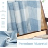 image:imageDriftAway Buffalo Plaid Blackout Curtains 2 Panels W52 x L63 BlackWovendusty Blue