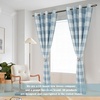 image:imageDriftAway Buffalo Plaid Blackout Curtains 2 Panels W52 x L63 BlackWovendusty Blue