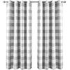 image:imageDriftAway Buffalo Plaid Blackout Curtains 2 Panels W52 x L63 BlackWovengray