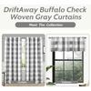 image:imageDriftAway Buffalo Plaid Blackout Curtains 2 Panels W52 x L63 BlackWovengray