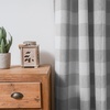 image:imageDriftAway Buffalo Plaid Blackout Curtains 2 Panels W52 x L63 BlackWovengray