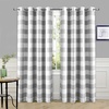 image:imageDriftAway Buffalo Plaid Blackout Curtains 2 Panels W52 x L63 BlackWovengray