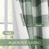 image:imageDriftAway Buffalo Plaid Blackout Curtains 2 Panels W52 x L63 BlackWovenloden Green