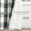 image:imageDriftAway Buffalo Plaid Blackout Curtains 2 Panels W52 x L63 BlackWovenloden Green