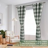 image:imageDriftAway Buffalo Plaid Blackout Curtains 2 Panels W52 x L63 BlackWovenloden Green