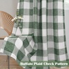 image:imageDriftAway Buffalo Plaid Blackout Curtains 2 Panels W52 x L63 BlackWovenloden Green