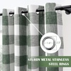 image:imageDriftAway Buffalo Plaid Blackout Curtains 2 Panels W52 x L63 BlackWovenloden Green