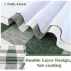 image:imageDriftAway Buffalo Plaid Blackout Curtains 2 Panels W52 x L63 BlackWovenloden Green