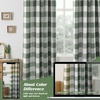 image:imageDriftAway Buffalo Plaid Blackout Curtains 2 Panels W52 x L63 BlackWovenloden Green