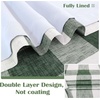 image:imageDriftAway Buffalo Plaid Blackout Curtains 2 Panels W52 x L63 BlackWovenloden Green