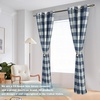 image:imageDriftAway Buffalo Plaid Blackout Curtains 2 Panels W52 x L63 BlackWovennavy Blue