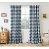 image:imageDriftAway Buffalo Plaid Blackout Curtains 2 Panels W52 x L63 BlackWovennavy Blue