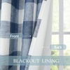 image:imageDriftAway Buffalo Plaid Blackout Curtains 2 Panels W52 x L63 BlackWovennavy Blue