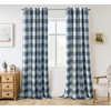image:imageDriftAway Buffalo Plaid Blackout Curtains 2 Panels W52 x L63 BlackWovennavy Blue