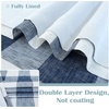 image:imageDriftAway Buffalo Plaid Blackout Curtains 2 Panels W52 x L63 BlackWovennavy Blue