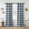 image:imageDriftAway Buffalo Plaid Blackout Curtains 2 Panels W52 x L63 BlackWovennavy Blue