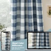 image:imageDriftAway Buffalo Plaid Blackout Curtains 2 Panels W52 x L63 BlackWovennavy Blue