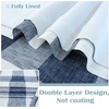 image:imageDriftAway Buffalo Plaid Blackout Curtains 2 Panels W52 x L63 BlackWovennavy Blue